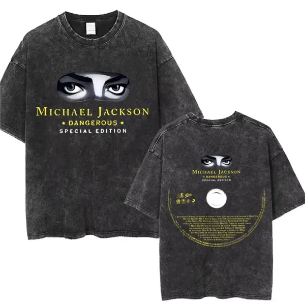 Design Michael Jackson Dangerous Special Edition Acid Wash T-Shirt T-Shirts - 1