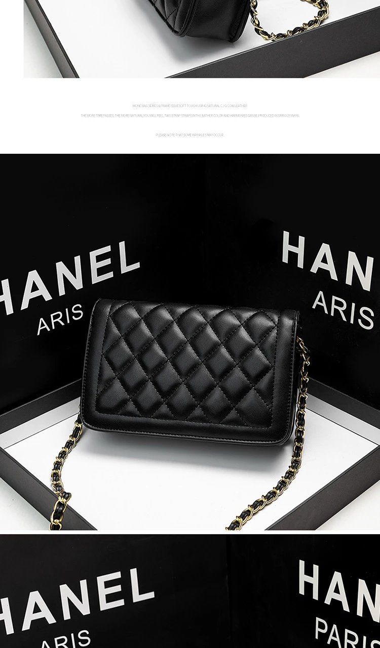 Chanel Classic Flap Bag Black Quilted Leather Chain Shoulder Bag - 17