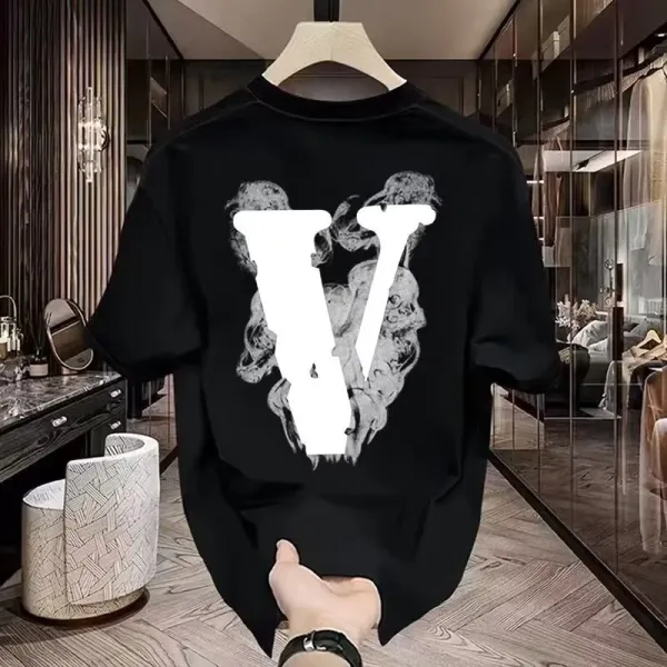 Valentino V Logo Skull Print White T-Shirt - 9