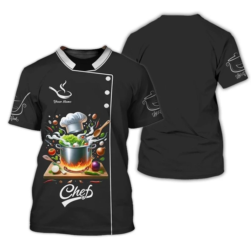 Design Custom Chef Graphic T-Shirt Black T-Shirts - 15