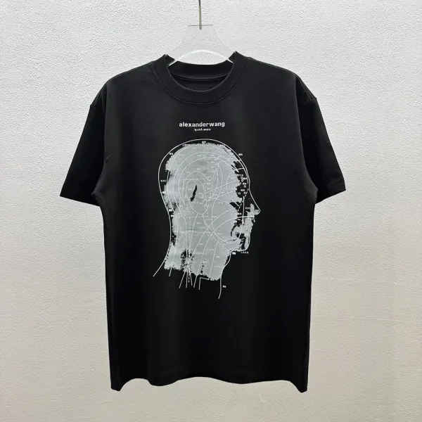 Alexander Wang Logo Neck T-Shirt White T-Shirt - 4