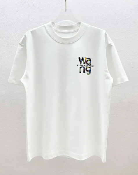 Alexander Wang Logo Neck T-Shirt White T-Shirt - 11