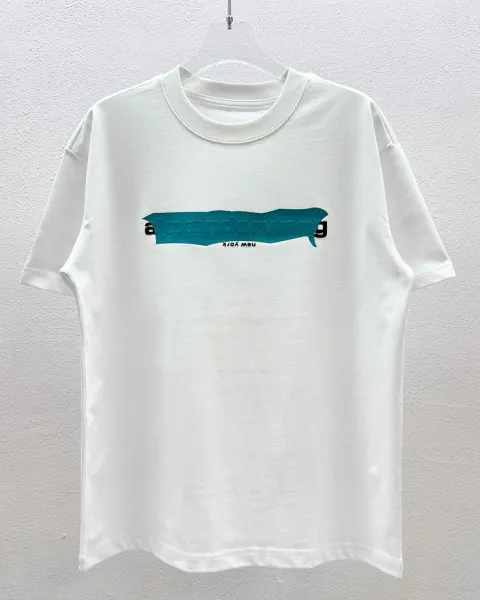 Alexander Wang Logo Neck T-Shirt White T-Shirt - 19