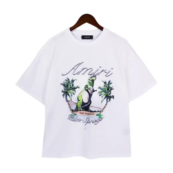 Amiri Palm Springs Dinosaur Graphic T-Shirt White - 1