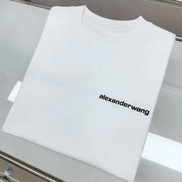 Alexander Wang Logo Neck T-Shirt White T-Shirt - 45