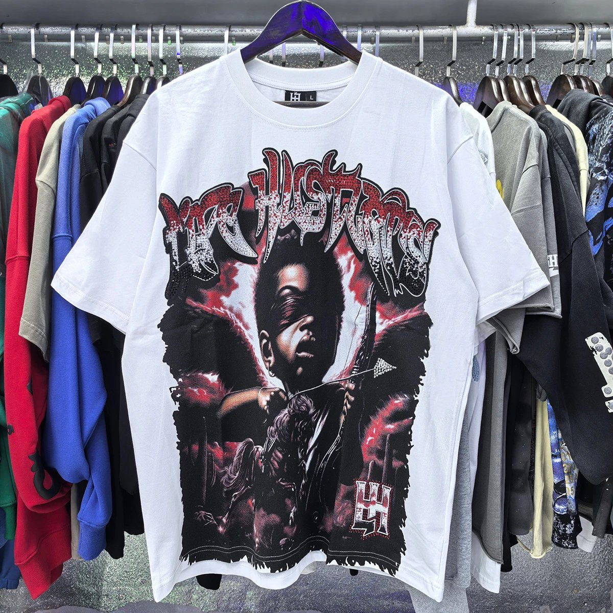 Design Life Hustlers Jesus Is King Graphic T-Shirt Black T-Shirts - 40