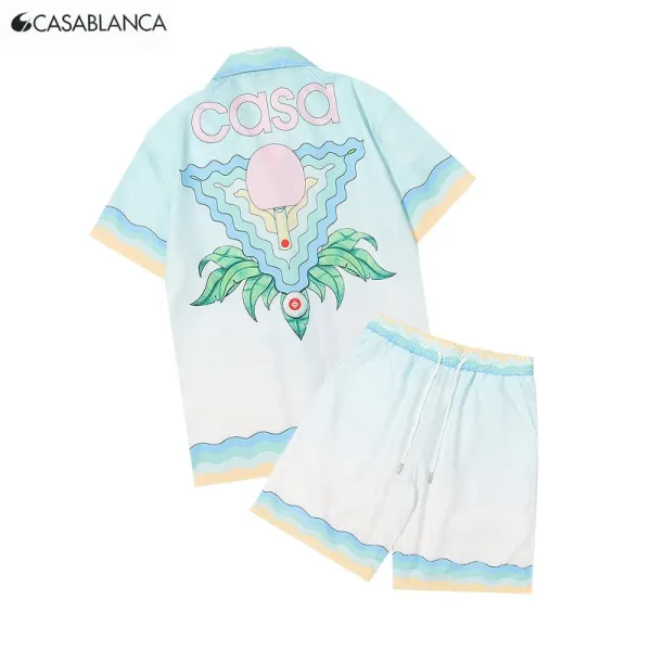 Casablanca Rabbit Print Polo White Polo Shirt - 8