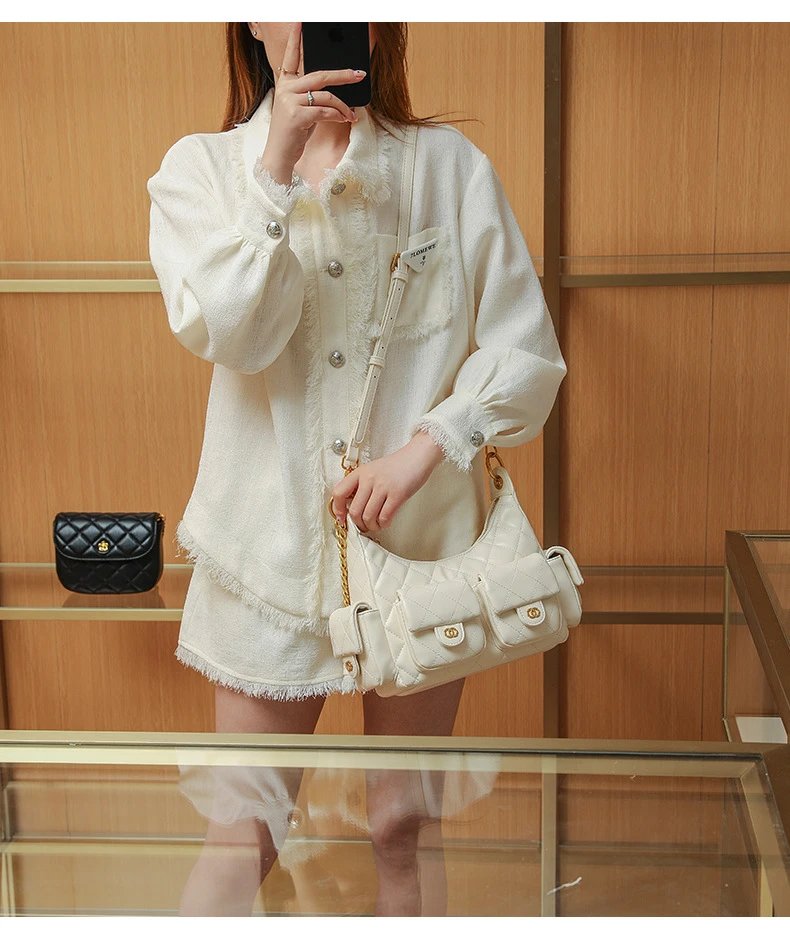Chanel Quilted Hobo Bag Black with Gold Hardware - 6