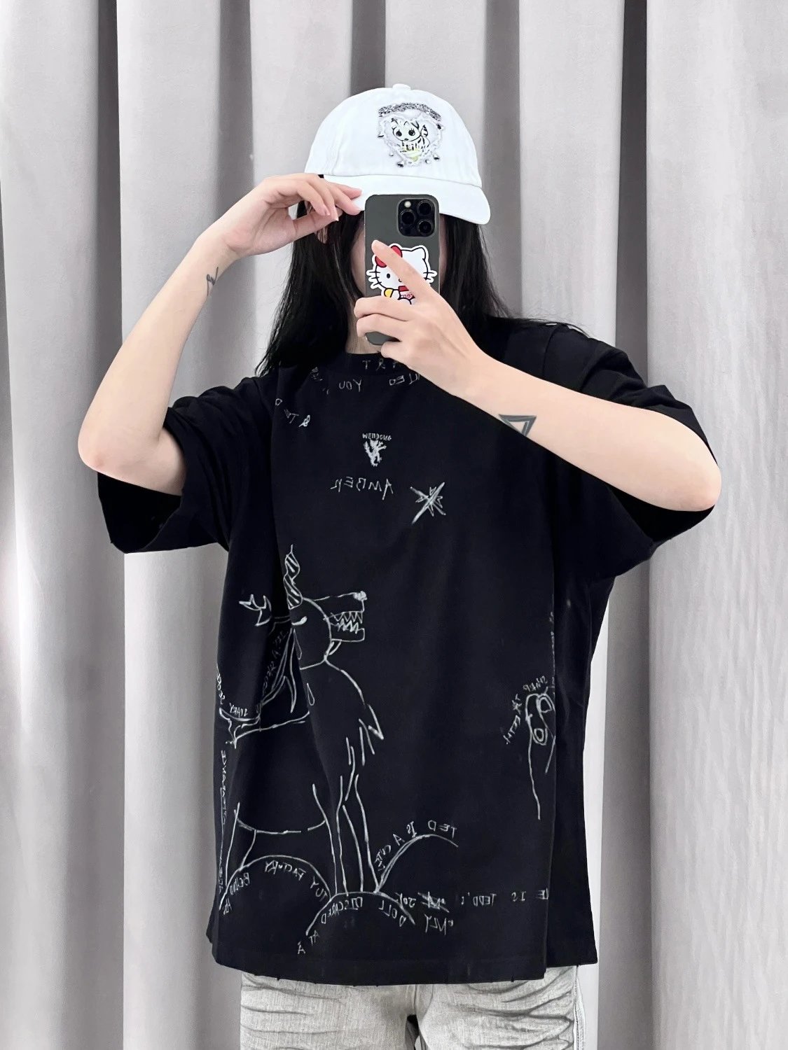 Design Welldone Sporty Striped T-Shirt Black T-Shirts - 27