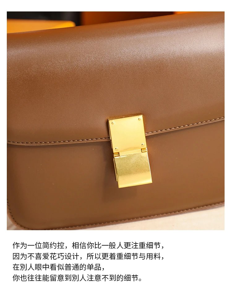 Celine Triomphe Mini Brown Leather Crossbody Bag - 3