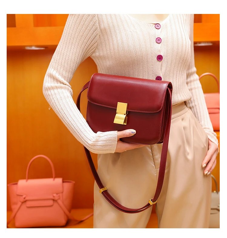 Celine Triomphe Mini Brown Leather Crossbody Bag - 11