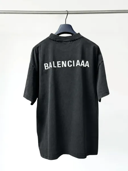 Balenciaga Logo T-Shirt Dark Gray T-Shirt - 8