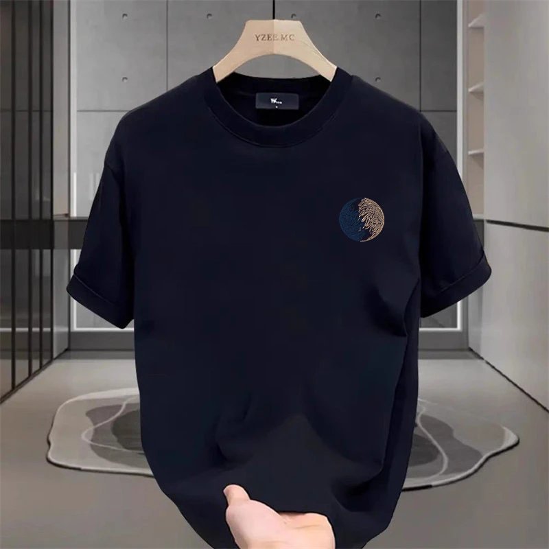 Design Minimalist Embroidered Logo T-Shirt Black - 9