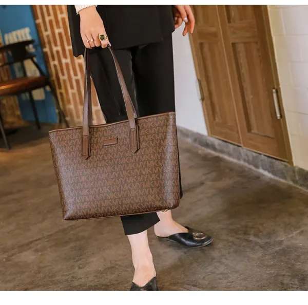 MMY Monogram Tote Bag Set Brown - 18