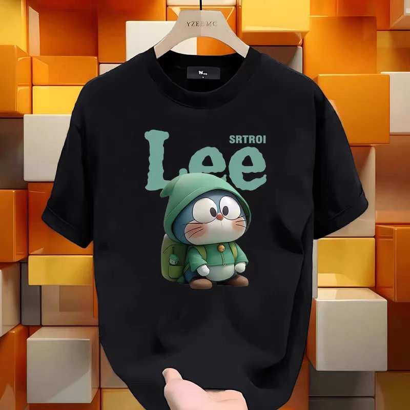Lee SRTRIO Doraemon Graphic Print Black T-Shirt - 7