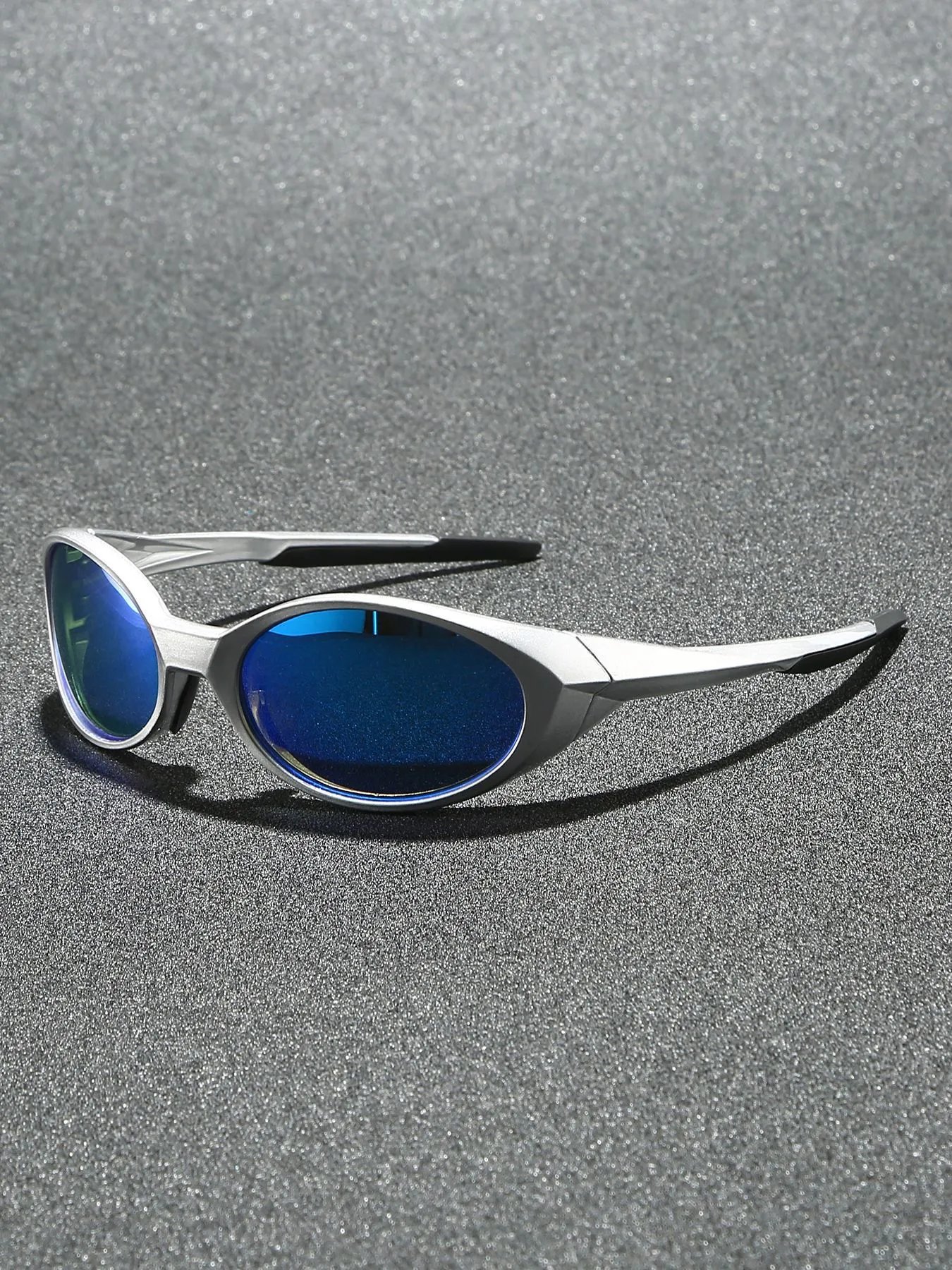 Design Sporty Wraparound Sunglasses Black / Red - 21