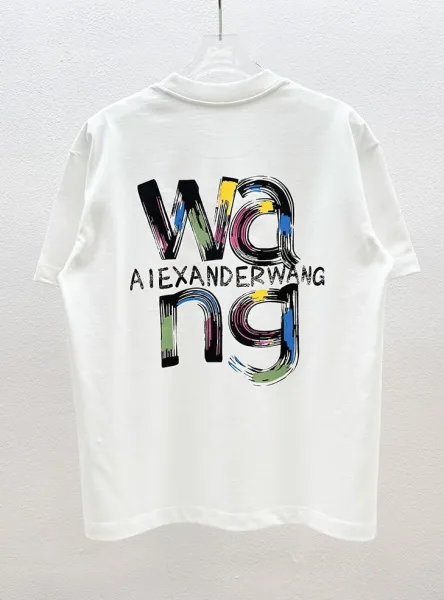 Alexander Wang Logo Neck T-Shirt White T-Shirt - 12