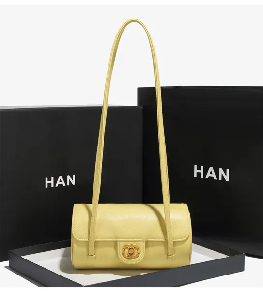 HAN Mini Barrel Crossbody Bag White - 20