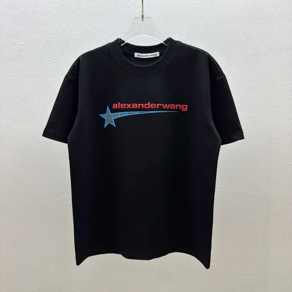 Alexander Wang Logo Neck T-Shirt White T-Shirt - 24