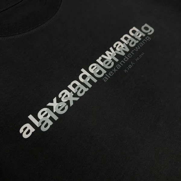 Alexander Wang Logo Neck T-Shirt White T-Shirt - 41