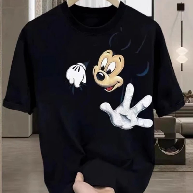 Design Disney Mickey Mouse Sketch Print White T-Shirt Tops.t Shirts - 5