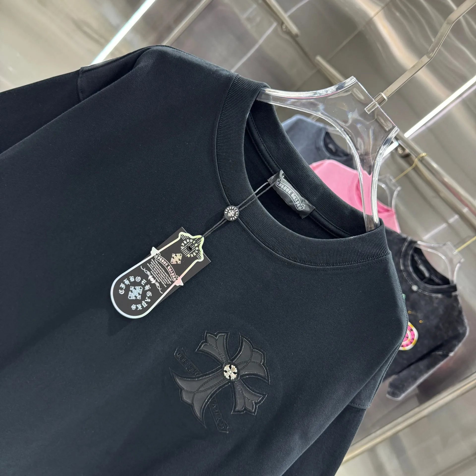 Chrome Hearts Cross Embroidered Black T-Shirt - 15