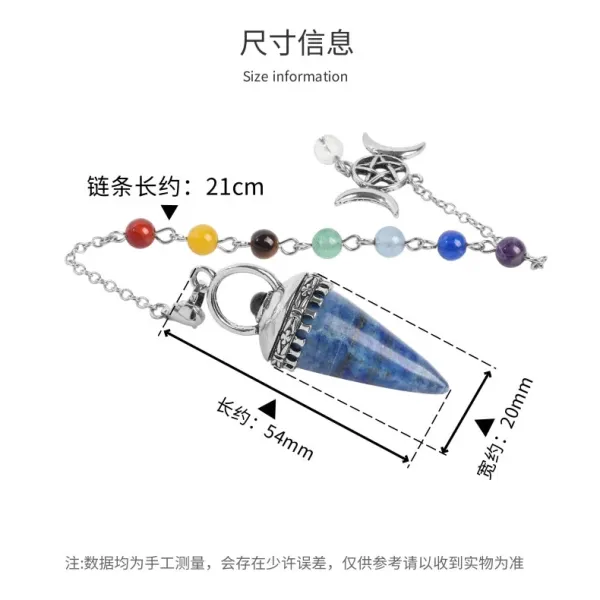 Design Chakra Pendulum Necklace Multicolor Jewelry - 4