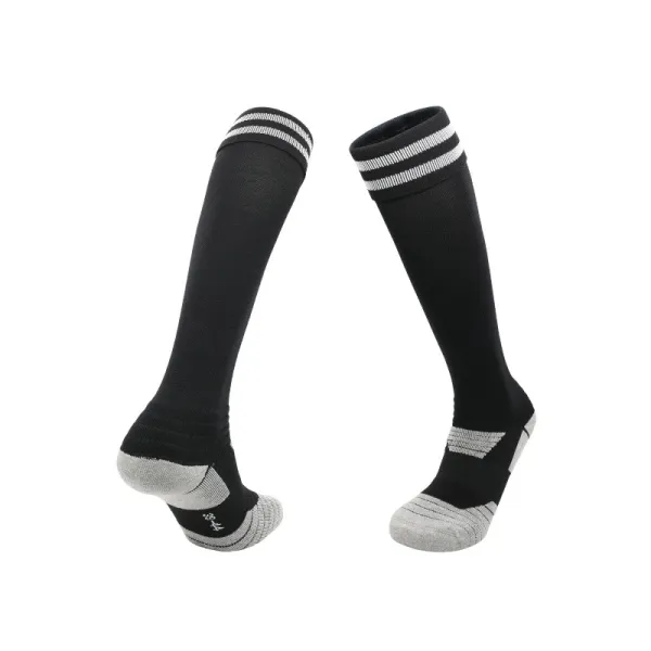 Adidas Three-Stripe Knee-High Soccer Socks Black / Gray - 1