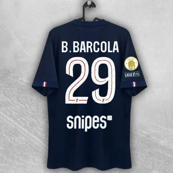 Paris Saint-Germain B. Barcola #29 Home Jersey Navy - 1