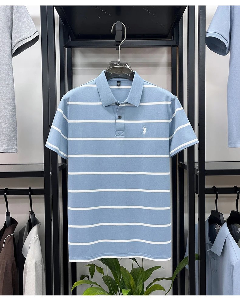 Polo Ralph Lauren Striped Polo Shirt Army Green - 14