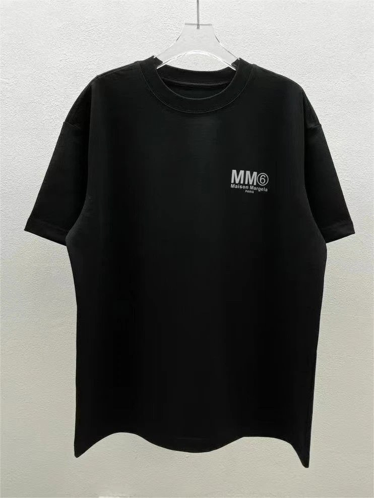 MM6 Maison Margiela Logo Print Black T-Shirt