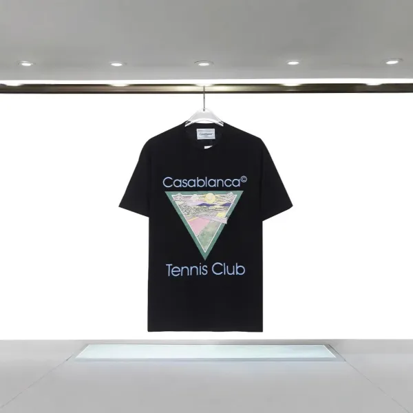 Casablanca Tennis Club Triangle Print Black T-Shirt - 1