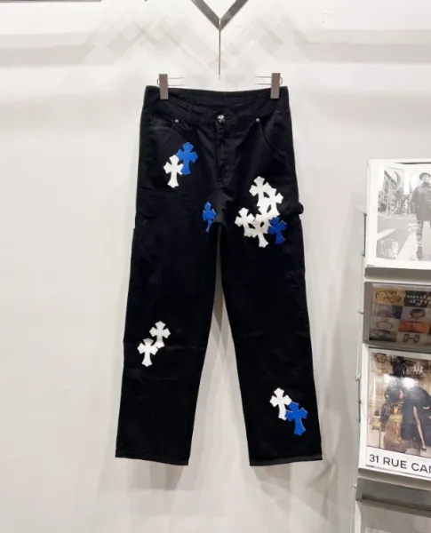 Design Cartoon Patch Distressed Wide-Leg Jeans Light Blue - 5