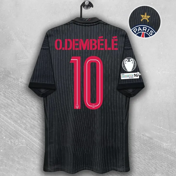 Paris Saint-Germain O. Dembélé #10 Away Jersey Black - 1