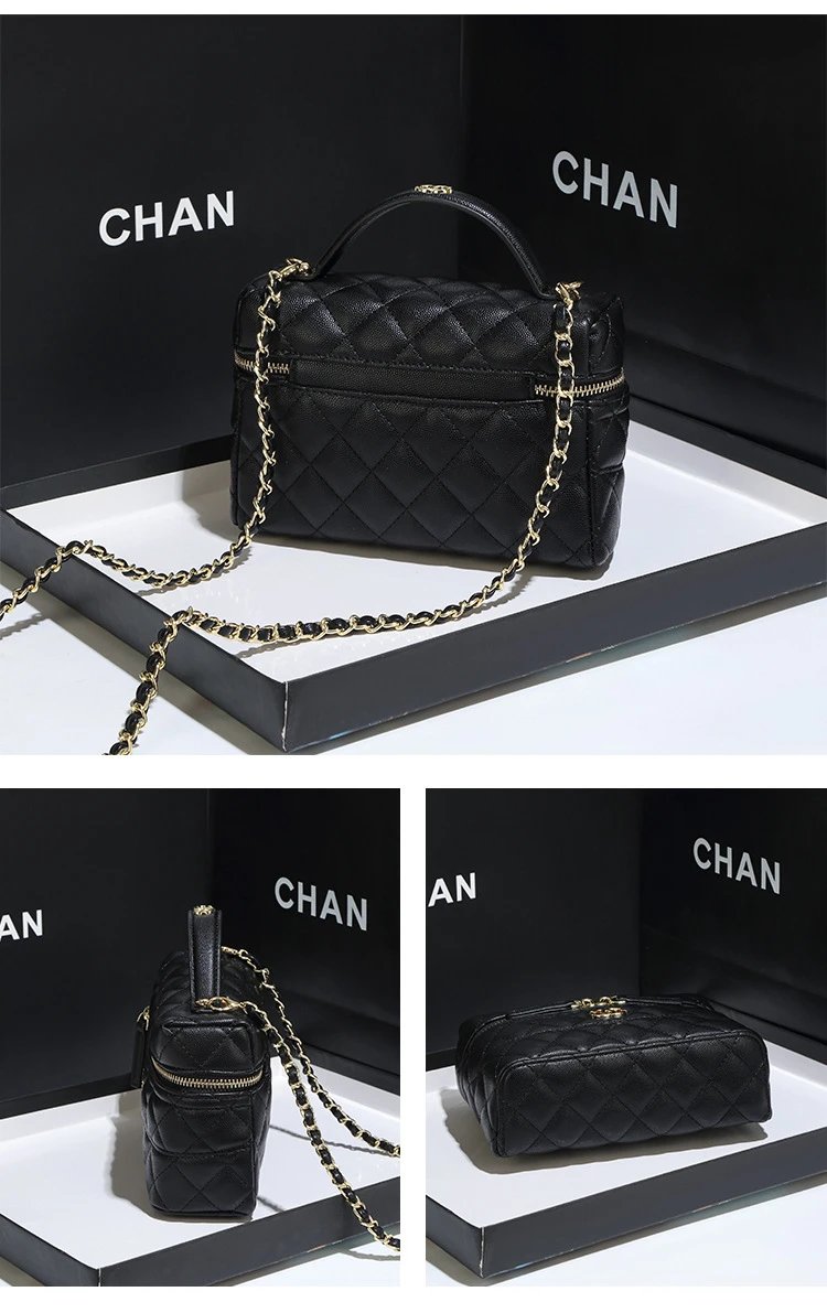Chanel Mini Vanity Bag Pink Quilted Leather Handbag - 19