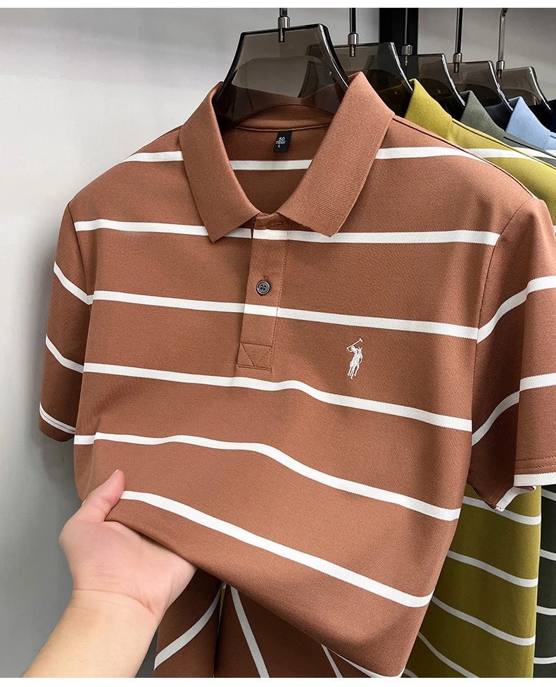 Polo Ralph Lauren Striped Polo Shirt Army Green - 25