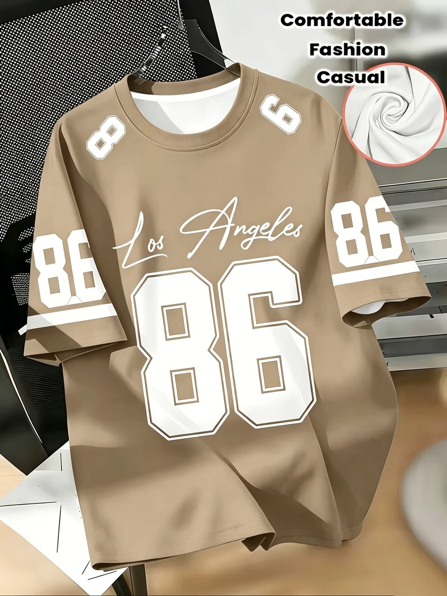 Design Los Angeles 86 Graphic T-Shirt Yellow - 13