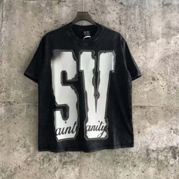 Design Saint Vanity Stable Co. Rodeo Print Black T-Shirt T-Shirts - 3