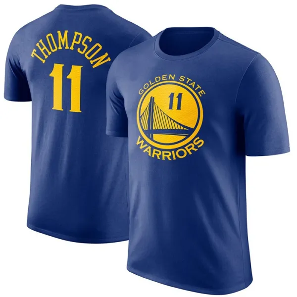 Golden State Warriors Klay Thompson #11 Navy Blue T-Shirt - 1