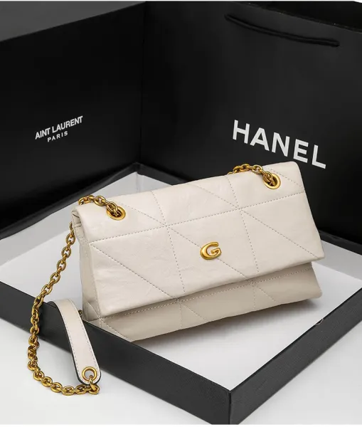 Chanel Gabrielle Small Black Quilted Leather Chain Bag - 11