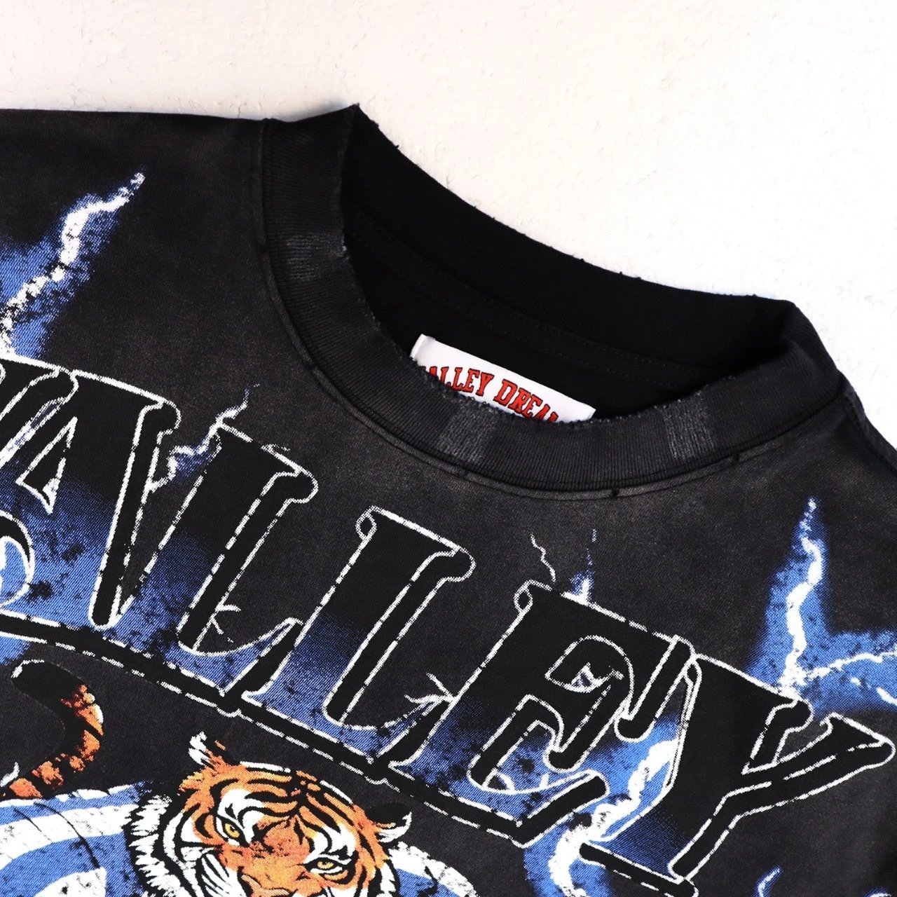 Design Valley World Cup Lightning Tiger Print Black T-Shirt T-Shirts - 11