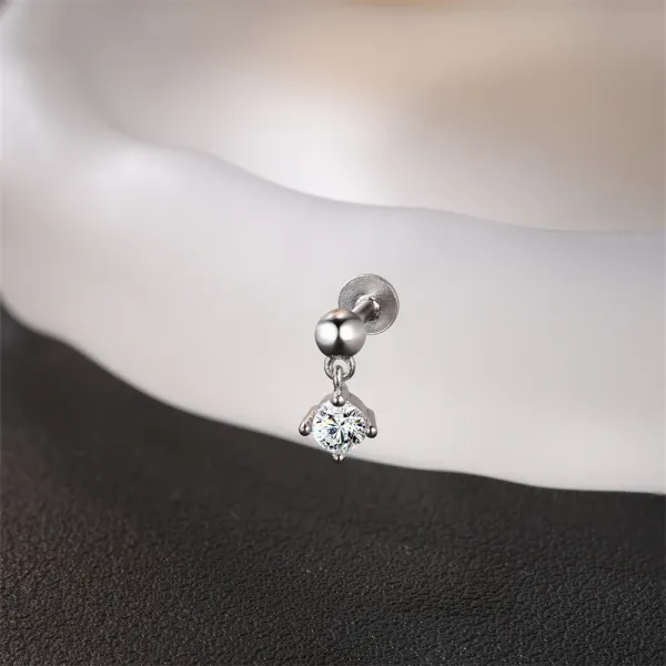 Design S925 Sterling Silver Cross Pendant Ear Cuff Jewelry - 24