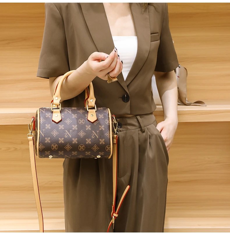 Louis Vuitton Monogram Boston Bag Brown Beige Handbag - 8
