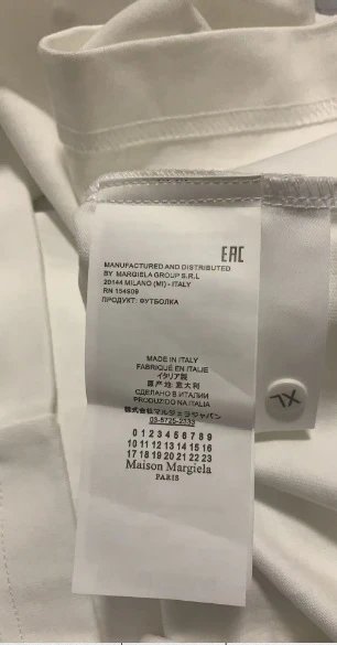 Maison Margiela Logo Embroidered T-Shirt White and Black - 9