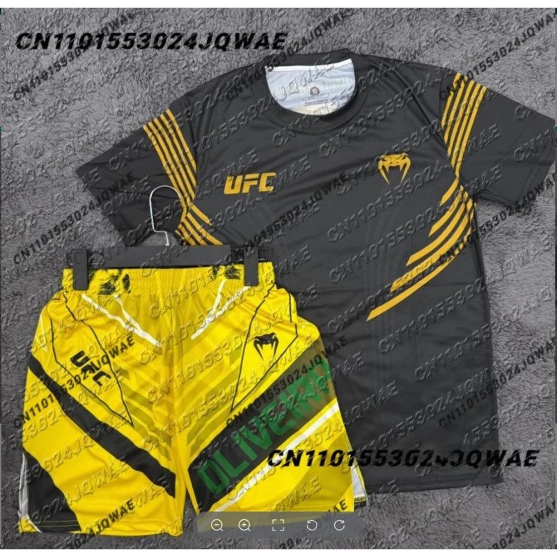 UFC x Venum Oliver Short Set Black Yellow Activewear