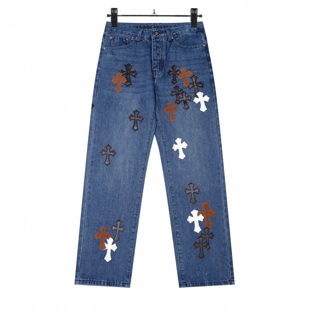 Chrome Hearts Cross-Embroidered Beige Cargo Pants - 48