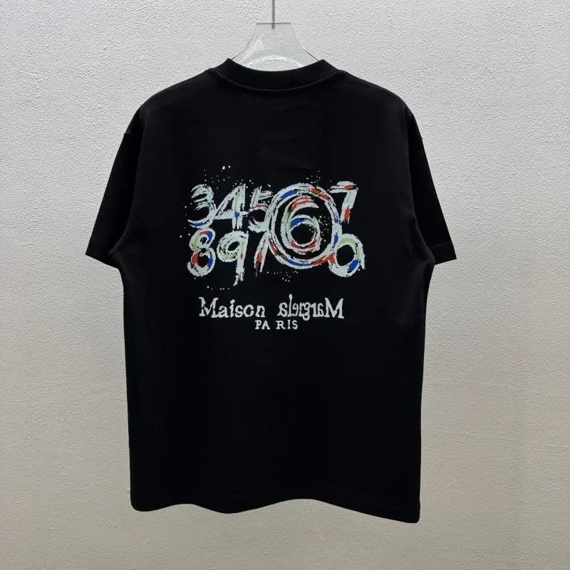 Maison Margiela Logo Embroidered T-Shirt White and Black - 19