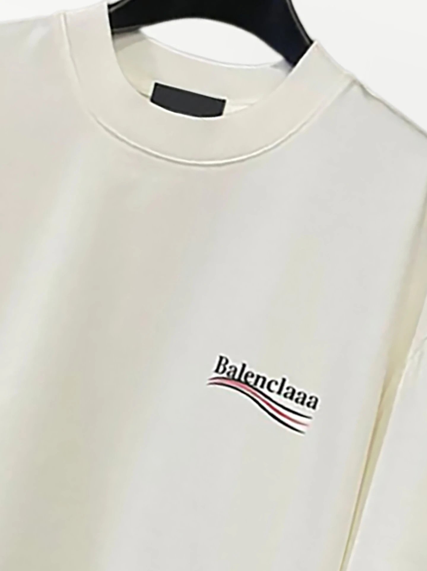Balenciaga Logo Print Off-White T-Shirt - 9