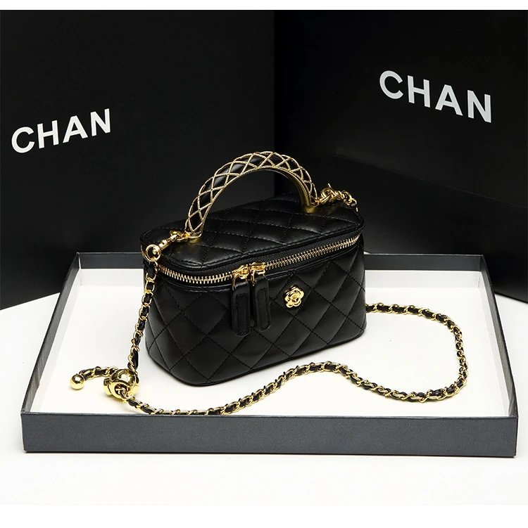 Chanel Coco Handle Black Quilted Leather Chain Handbag - 16