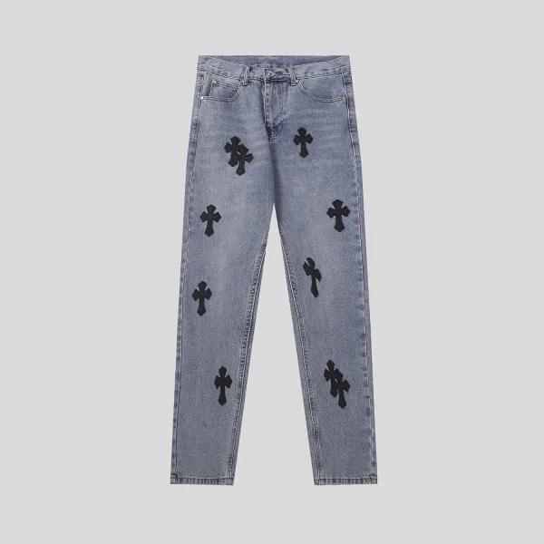 Chrome Hearts Cross Patch Black Jeans - 15